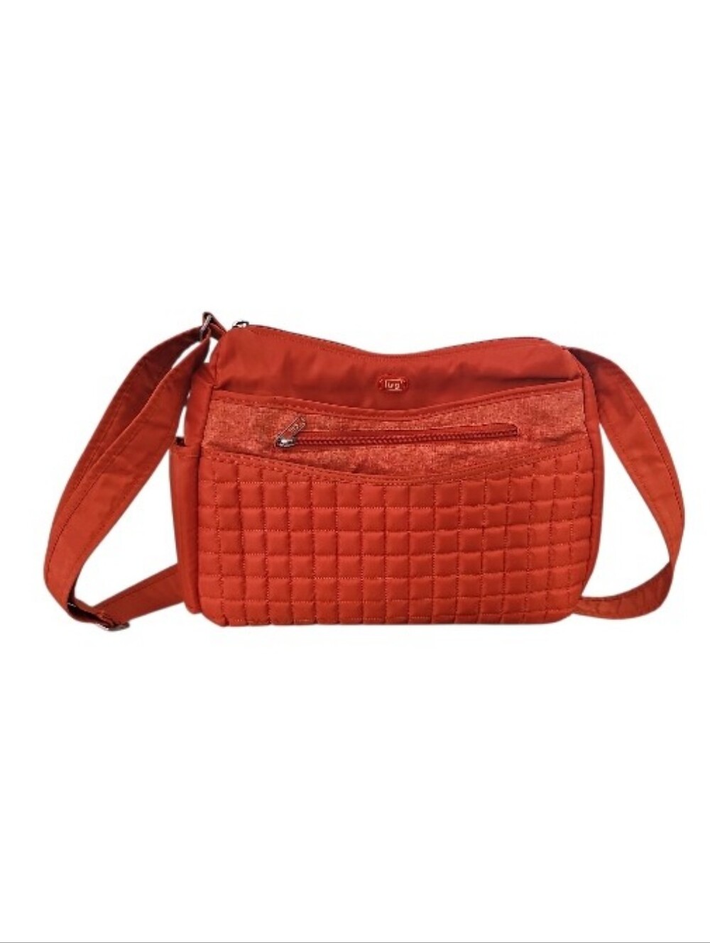 Lug Quilted Crossbody Bag Orange Travel Organizer Lightweight Everyday Bag